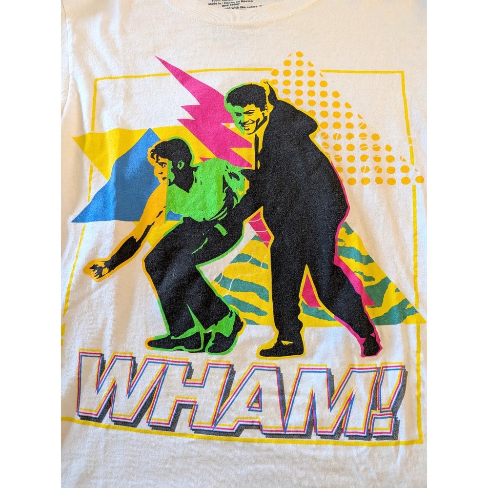 Vintage Wham! George Michael 80s Pop Band Long Sleeve T Small